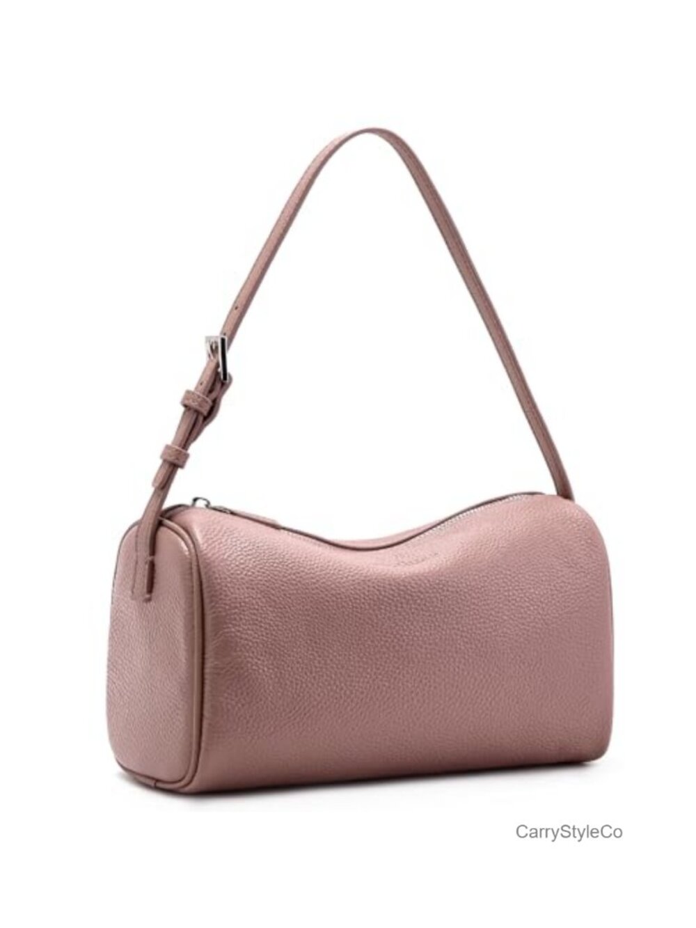 Genuine Leather Barrel Crossbody Shoulder Bag for Women